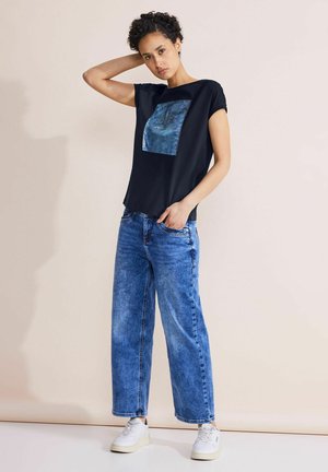 Street One MIT PATCH - T-Shirt print - blau