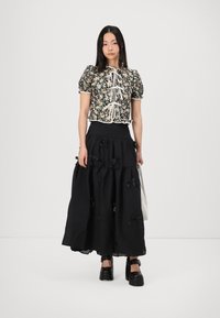 Sister Jane BIRDIE BOW MIDI SKIRT - A-silueta svārki - black