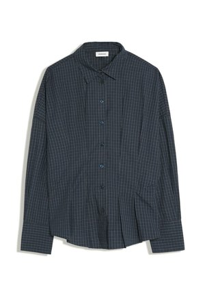 Bershka, LONG SLEEVE CHECKED CORSET SHIRT - Chemisier - mottled royal blue