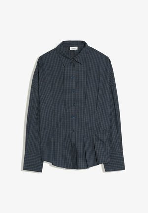 Bershka, LONG SLEEVE CHECKED CORSET SHIRT - Chemisier - mottled royal blue