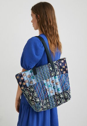 Desigual SHOPPING BAG PATCH - Shopping bag - blue