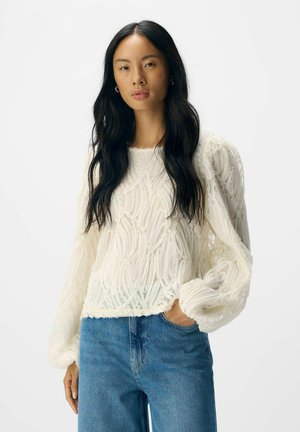 OBJLUCIE RE O-NECK - Pluus - white sand