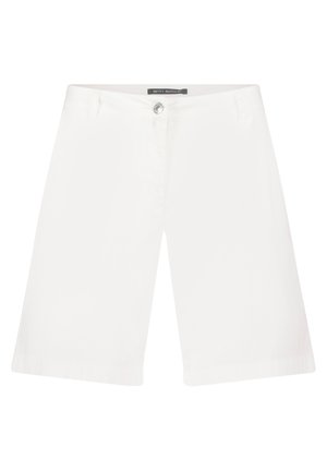 Weiße, knielange, maßgeschneiderte Shorts mit vorderem Knopf und Gürtelschlaufen, etikettiert mit Betty Barclay.