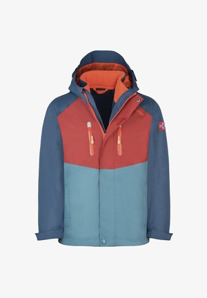 TROLLKIDS, KIDS BRYGGEN 3IN1 JACKET UNISEX - Outdoor jacket - carmin red mystic blue stormy blue