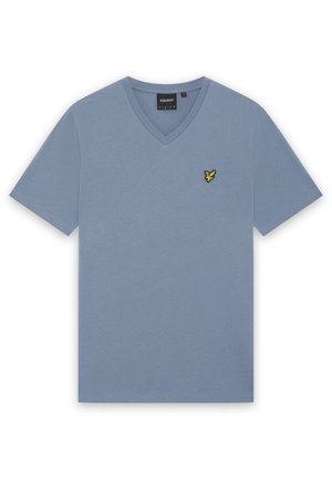 Lyle & Scott, V NECK - Βασικό μπλουζάκι - power blue