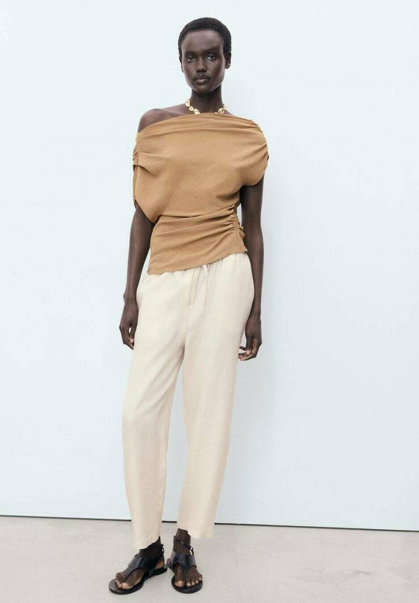 WITH DRAWSTRING - Trousers - sand4