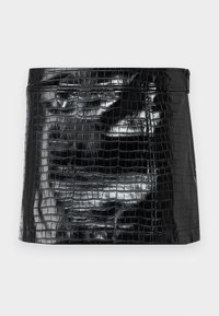 DEBOSEED CROC  - Mini skirt - black