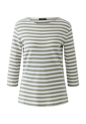 Oui, T-SHIRT SOLEILA - Longsleeve - lt green white