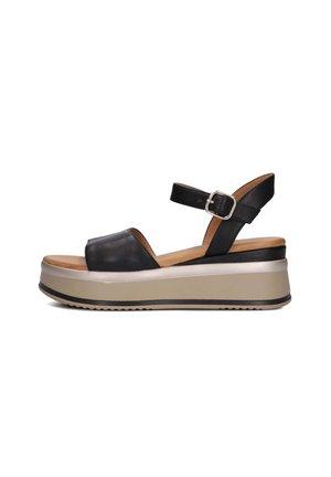 Inuovo Sandalen met plateauzool - zwart