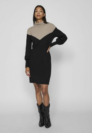 vila strickkleid schwarz