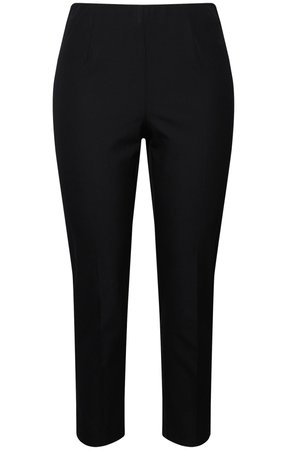 Ulla Popken, PIPING DETAIL PANTS - Bukser - black
