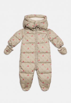 Guess, BABY  HOODED PADDED LS OVERALL - Combinaison de ski - beige