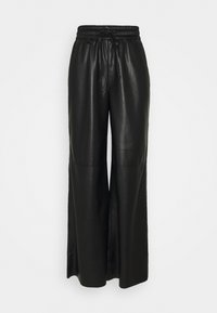 WIDE LEG - Calças - black