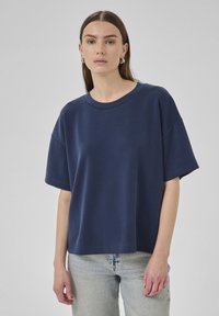 My Essential Wardrobe HELLE EMB BOXY - Basic T-shirt - after midnight