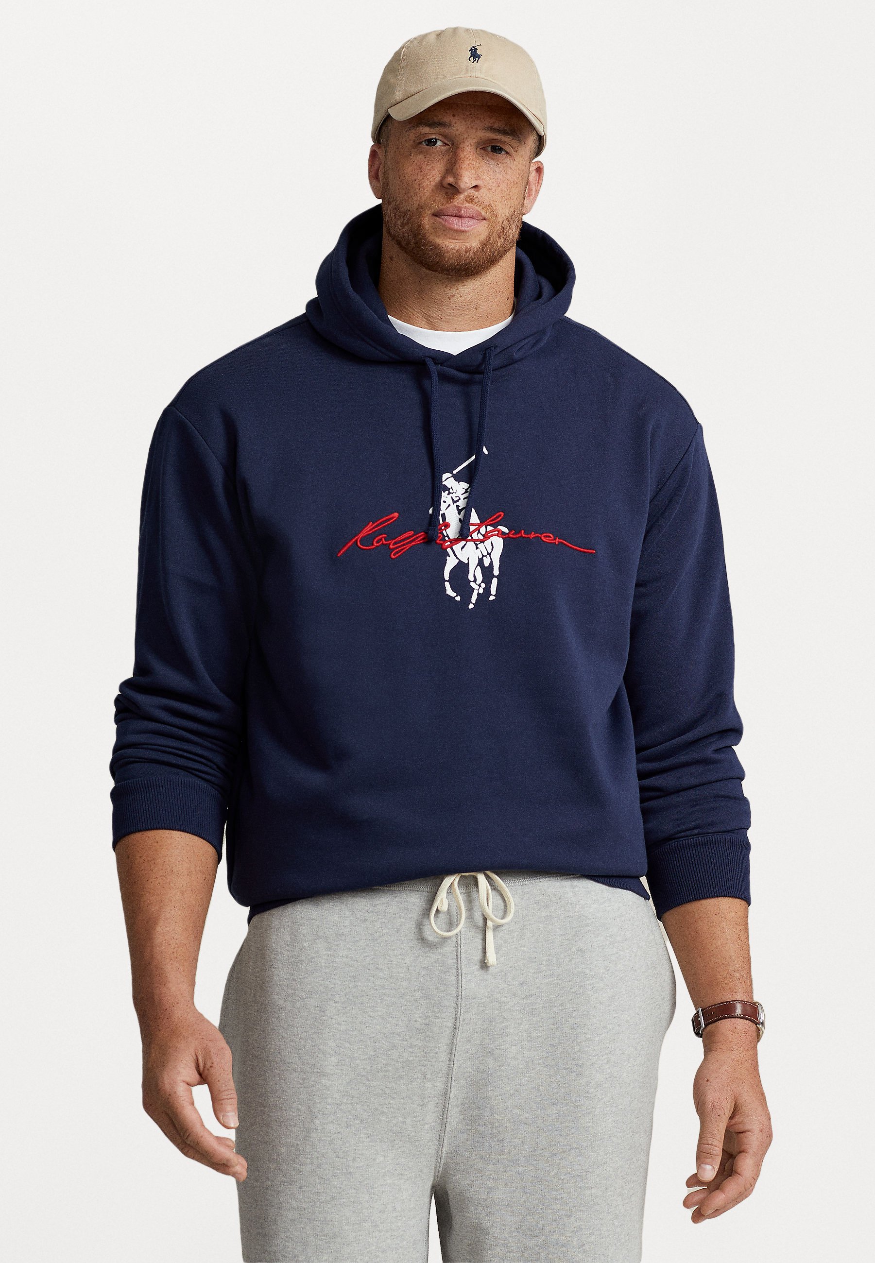 Polo Ralph Lauren Big u0026 Tall LONG SLEEVE - Hoodie - cruise navy/blue -  Zalando.co.uk