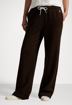 DRAWSTRING WIDE-LEG TRACKSUIT BOTTOMSOMS - Pantaloni sportivi - circuit brown
