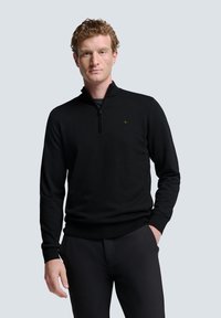 NO EXCESS TIMELESS BASICS HALF-ZIP - Pullover - black