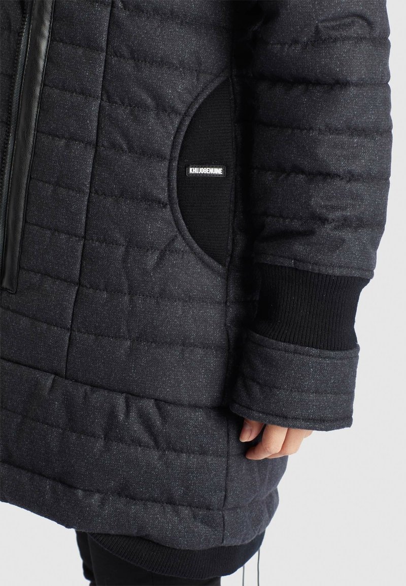 Damen Parkas | khujo MANTEL TOPSY2 Wintermantel schwarz weiß meliert/schwarz meliert - XM33038 Damen Parkas | khujo MANTEL TOPSY2 Wintermantel schwarz weiß meliert/schwarz meliert - XM33038
