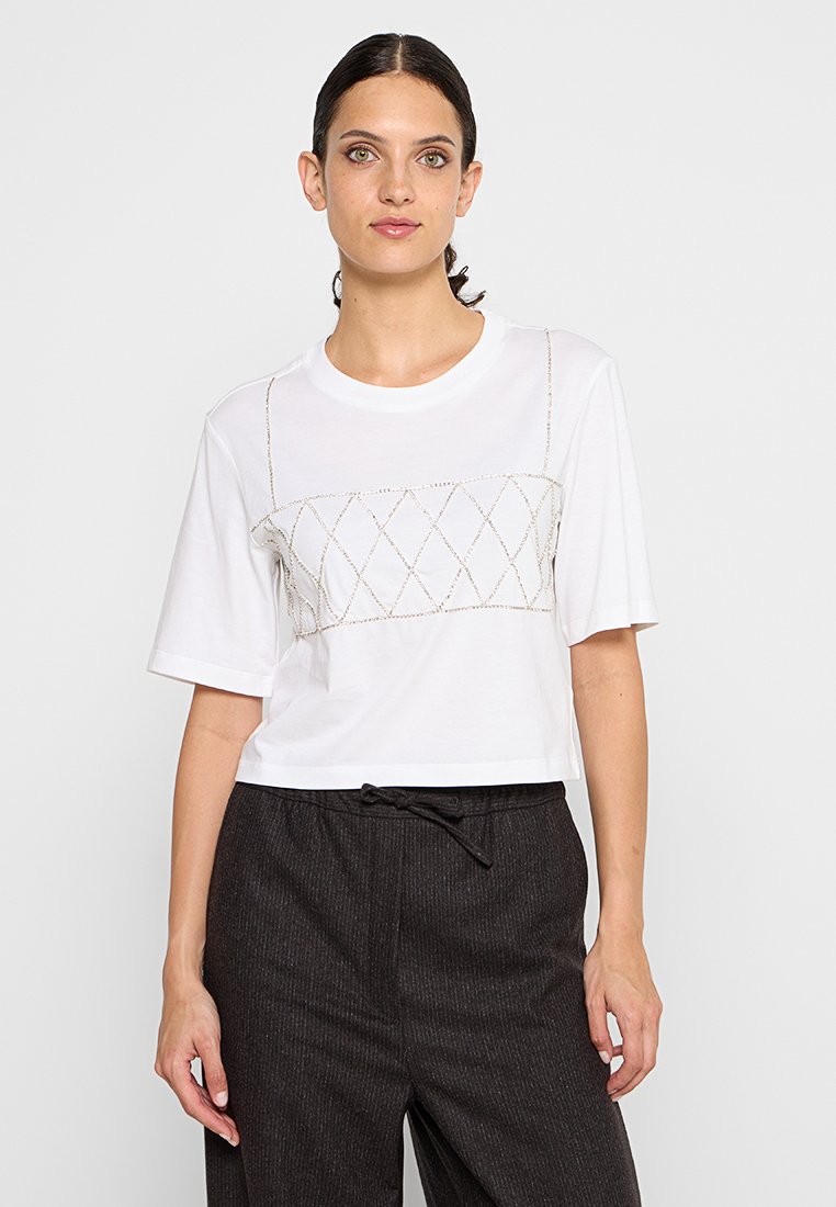 sandro T-shirt print wit sandro T-shirt print wit