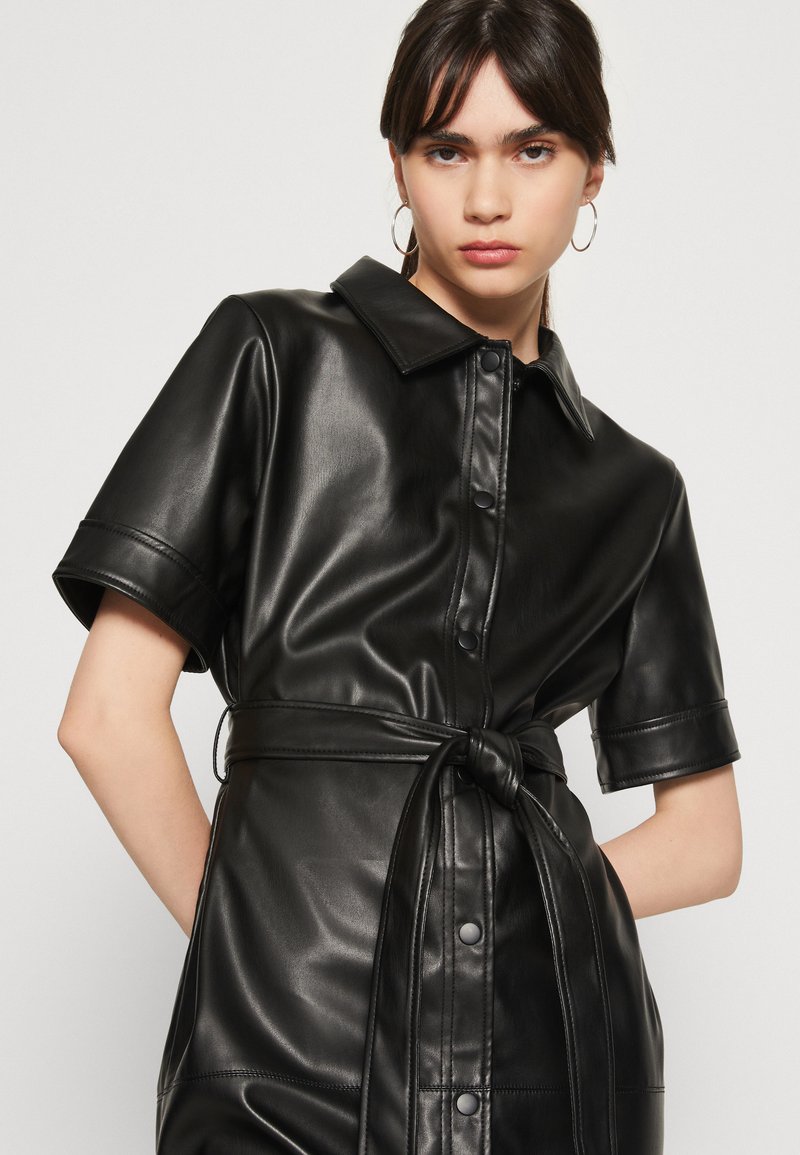 Noisy May NMANDY PU 2/4 SHIRTDRESS - Shirt dress - black - Zalando Noisy May NMANDY PU 2/4 SHIRTDRESS - Shirt dress - black - Zalando