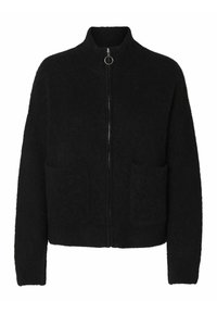 SLFSIA ZIPPER CARDIGAN  - Cardigan - black