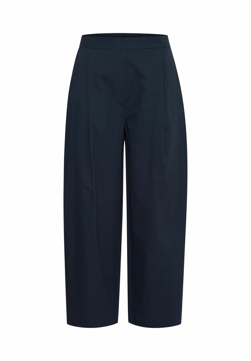ICHI HUNICA - Spodnie materiałowe/granatowy - Zalando.pl
