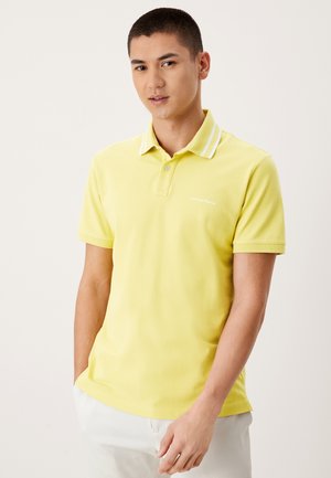 MIT STREIFENDETAIL - Poloshirt - bright lemon