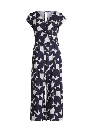 Betty & Co, BETTY & CO KURZARM JUMPSUIT - Jumpsuit - schwarz weiß