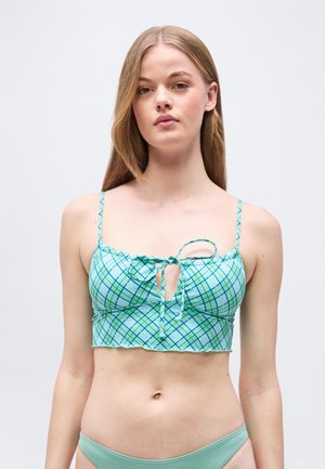 ESSENTIALS TANK TOP - Sutien costum de baie din două piese - katydid as if plaid