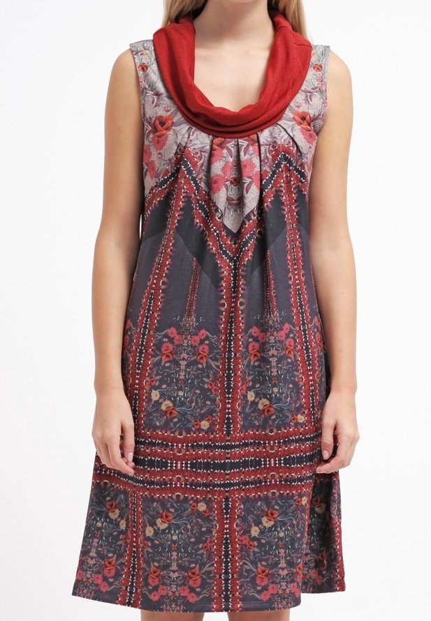 Robe courte évasée fluide d'été à motif Maori tropical pour femme Robe courte évasée fluide d'été à motif Maori tropical pour femme