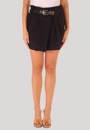 DE PAÑO - Minifalda - black
