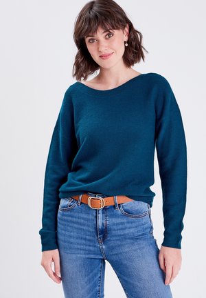 MIT LANGEN ÄRMELN - Pullover - bleu pétrole