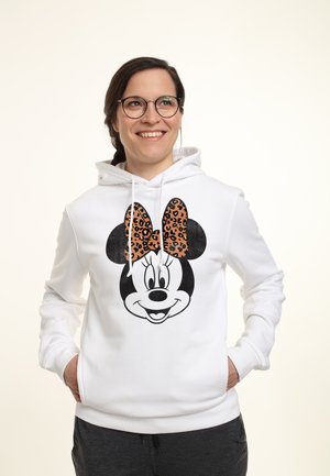 DISNEY CLASSIC MICKEY MODERN MINNIE FACE LEOPARD - Luvtröja - white