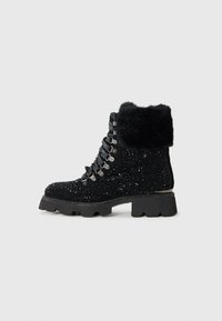Bottes ALMA EN PENA Noires à Strass - Taille 38 En Cuir Aspect Lézard - Neuves Avec Emballage
