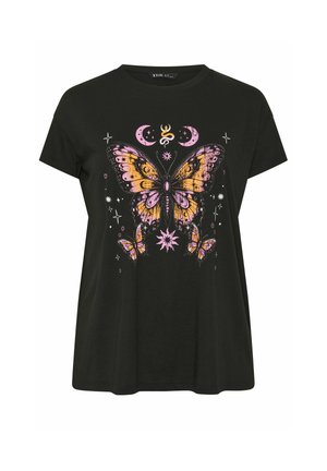Yours Clothing, PLUS SIZE CASUAL TOPS - T-shirt print - black