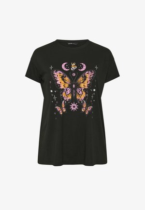 Yours Clothing, PLUS SIZE CASUAL TOPS - T-shirt print - black