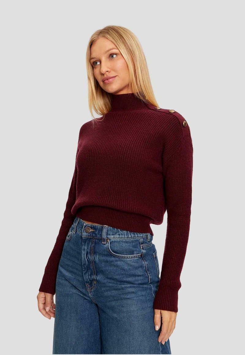 Guess ZYLEE MOCK NECK - Maglione - bordeaux