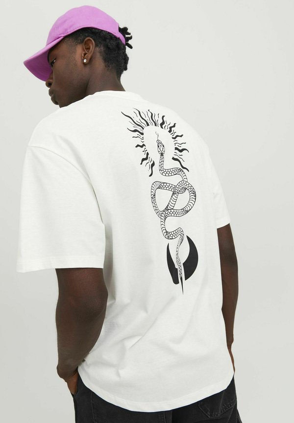 CREW NECK - Print T-shirt - cloud dancer