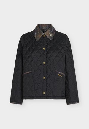 Barbour, BARBOUR ICONS TARTAN COLLAR CROPPED LIDDESDALE QUILTED JACKET - Übergangsjacke - black