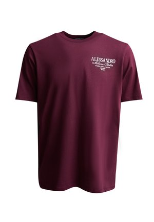Alessandro Zavetti, MONTANELLI T-SHIRT - T-shirt print - aristocat optic white sandy almond