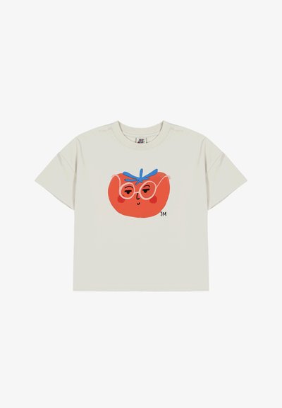 JELLY MALLOW TOMATO UNISEX - Nyomott mintás póló - light beige