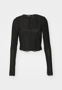 CUT OUT FRONT LADDERED - Topper langermet - black