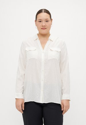 VMCBUMPY GLITTER SHIRT  - Chemisier - snow white/gold