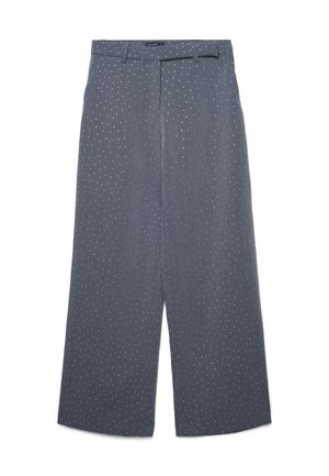 LUNGO APPLICAZIONI - Stoffhose - grigio scuro melange