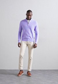 Polo Ralph Lauren KNIT COTTON QUARTER ZIP JUMPER - Trui - sky lavender