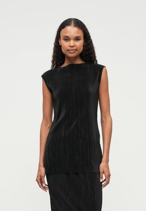 PLISSE TUNIC - Pluus - black