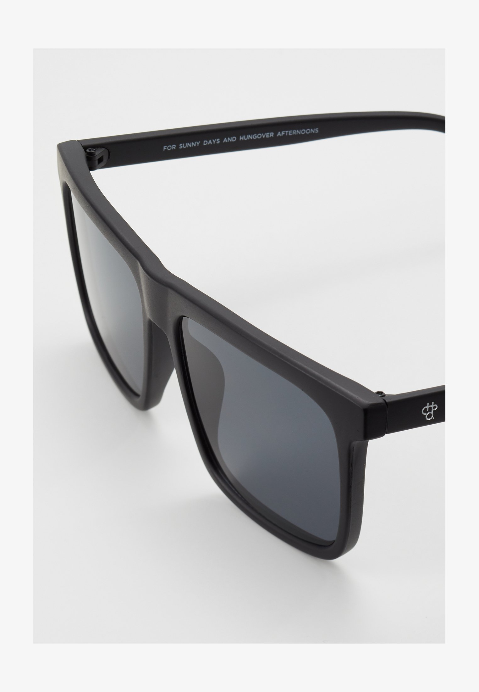 CHPO Bruce Occhiali Unisex In Plastica Riciclata - Lenti Nere Polarizzate UV400, Montatura Oversize Grigio Trasparente