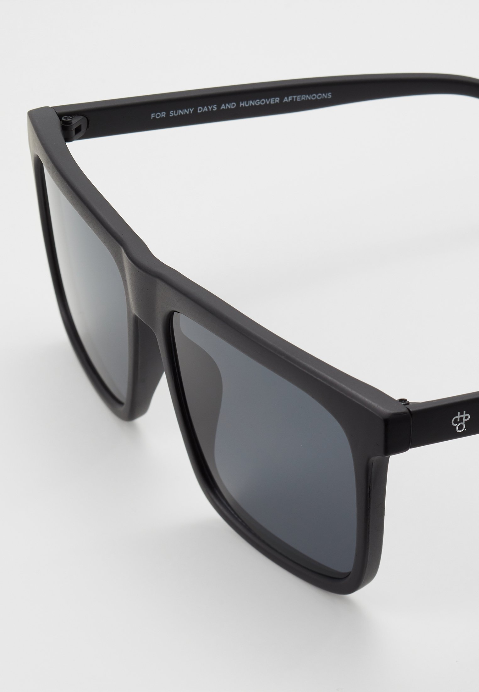 CHPO Bruce Occhiali Unisex In Plastica Riciclata - Lenti Nere Polarizzate UV400, Montatura Oversize Grigio Trasparente