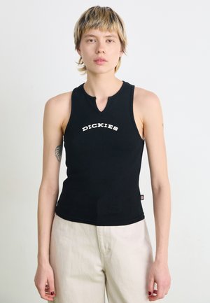 V NECK - Top - black