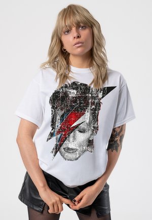 DAVID BOWIE UNISEX - Print T-shirt - white